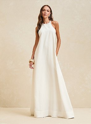 VESTIDO FÓRUM LONGO LINHO - OFF SHELL
