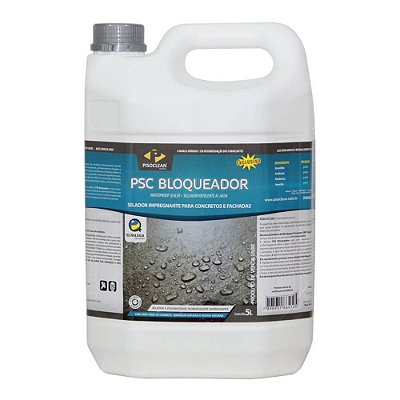 PSC Bloqueador - Selador impregnante para concretos e outras superfícies - 5 Litros - Pisoclean