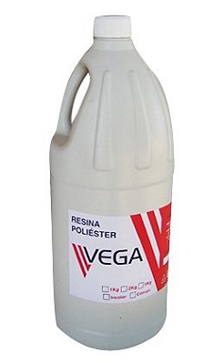 Resina Poliéster Cristal 2kg - Vega