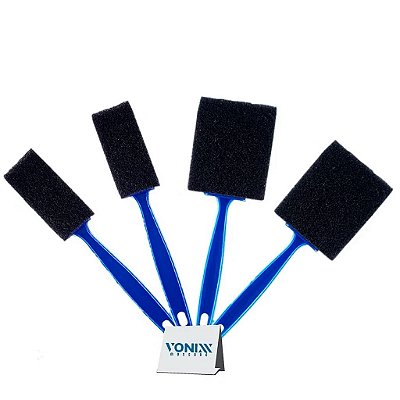 Kit 4 Pincéis de Espuma Para Detalhamento Automotivo - Vonixx