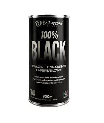 Tonalizante Ativador e Impermeabilizante  100% Black 900ml - Bellinzoni