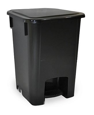 Coletor de Resíduos Preto 15L com Pedal - Bralimpia