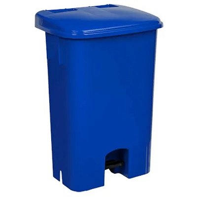 Cesto coletor de Lixo com Pedal e com Rodas - 100 litros - Bralimpia