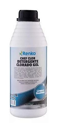 Chef Clor Detergente Clorado Gel - 1 Litro - Renko
