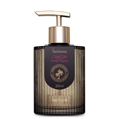 Sabonete Líquido Cancún Cereja Tropical Linha Mundo - 200ml - Via Aroma
