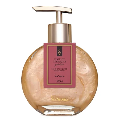 Sabonete Líquido Desodorante Flor de Cerejeira - 200ml - Via Aroma