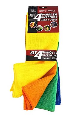 Kit Pano Em Microfibra 35x35 Cm 4 Unidades Alta Absorção - Sigma