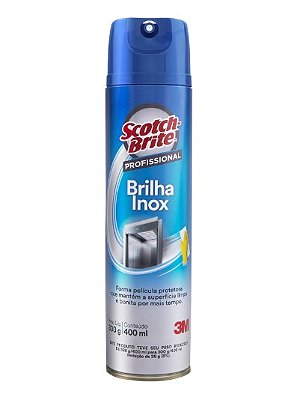 Scotch-Brite, Spray Brilha Inox, Limpeza Profissional, 400ml - 3M