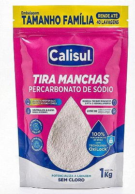 Percarbonato de Sódio Calisul 1kg | Tira Manchas com Oxigênio Ativo