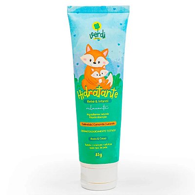 Hidratante Natural Relaxante para Bebê com Calêndula, Camomila e Óleo Essencial de Lavanda - Verdi