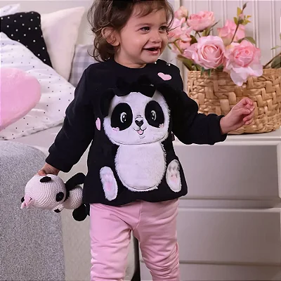 Conjunto Infantil Longo Moletom/Ultramicro Gabrielly - Upi Uli