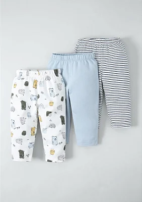 Kit Com 3 Calças Bebê Menino Em Algodão - Hering