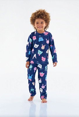 Pijama Blusa e Calça em Malha Soft Thermo Coelhinho - Up Baby