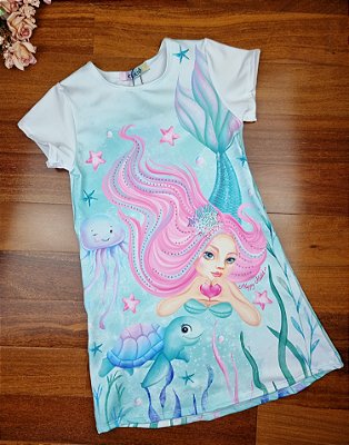 Vestido em Neo Fresh Sereia Kukiê