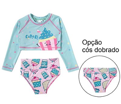 Vestido com Calcinha para bebê em meia malha Sorvete - Tip Top