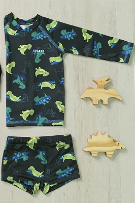 Camiseta Dino em Malha UV Dry com Proteção UV 50+ LucBoo