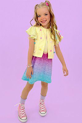 Vestido Com Colete Trolls Kukiê