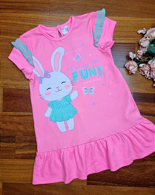 Vestido em Suedine Coelhinho Kukiê