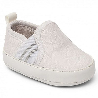 Tênis Bebê Branco com Listras Pimpolho