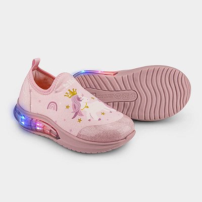 Tênis Infantil de Luz Bibi Space Wave 3.0 Rosa Sugar de Unicórnio