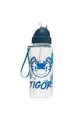 Garrafa com Canudo Lov It Tigor Ink