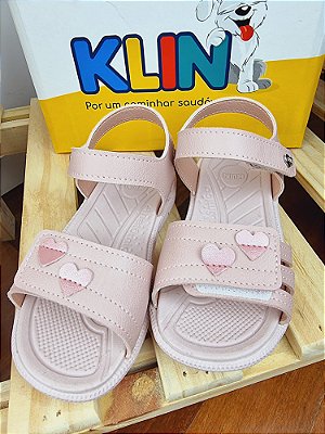 Sandália Infantil Klin Tic Tac Casual  Rosa Claro