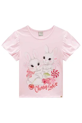 Blusa em Cotton Coelhinho Infanti