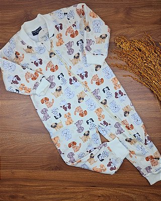 Macacão em Malha Comfy Cachorrinho Vrasalon
