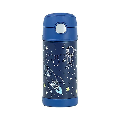 Garrafa Térmica Infantil Funtainer F401 Astronauta Azul Thermos - 355ml