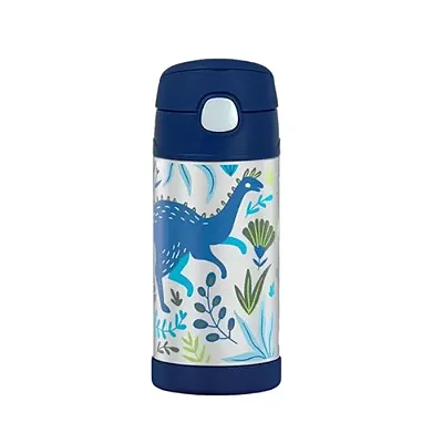 Garrafa Térmica Infantil Funtainer F401 Reino dos Dinossauros Thermos - 355ml