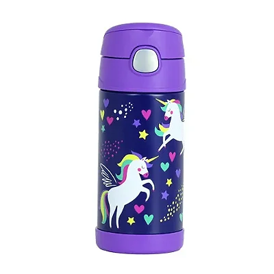 Garrafa Térmica Infantil Funtainer F401 Unicórnio Alado Thermos - 355ml