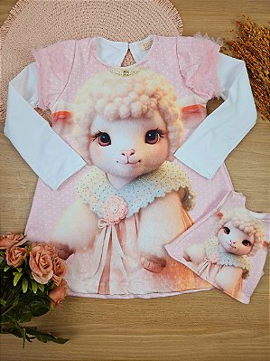 Vestido Manga Longa YoYo com Vestido de Boneca