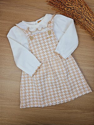 Conjunto Blusa em Ribana e Salopete em Malha Up Baby