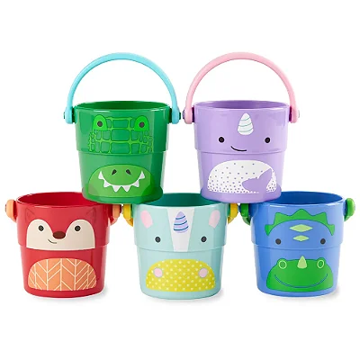 Brinquedo de Banho Baldinhos Coloridos Skip Hop