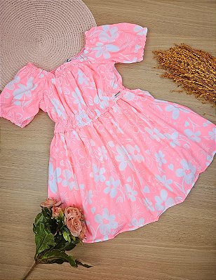 Vestido em Air Flow Florido Infanti
