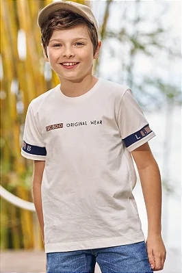 Camiseta em Meia Malha Branca LucBoo