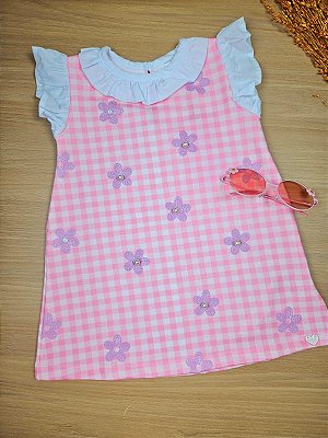 Vestido em Molecotton e Tricoline Napoli Kukiê