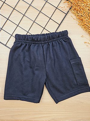 Bermuda Infantil em Moletom para Menino Preto Bee Loop