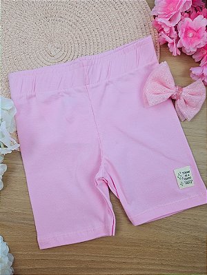 Bermuda Ciclista Infantil Menina Rosa Cinti