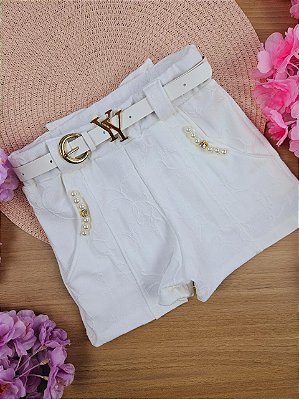 Short Menina Off White Yoyo