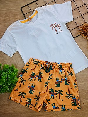 Conjunto Camiseta Malha e Short Microfibra Up Baby