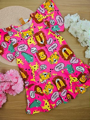 Vestido Safari Rosa Up Baby