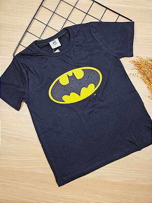 Camiseta Preta Batman 100% Algodão Fakini