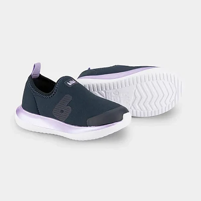 Tênis Infantil Bibi Flash Azul Marinho com Lilás