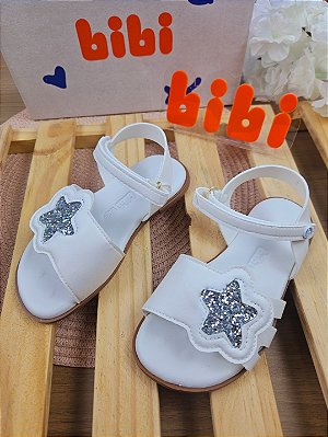 Sandália Infantil Bibi Shine Mini Branca de Estrela