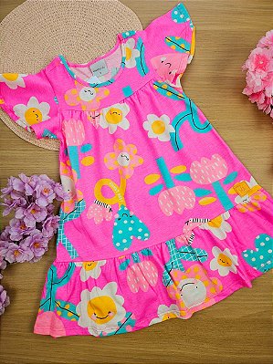 Vestido Floral Quimby 100% Algodão