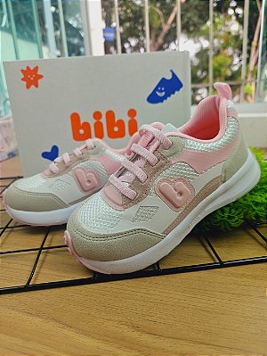 Tênis Infantil Bibi Jogging Rosa com Branco