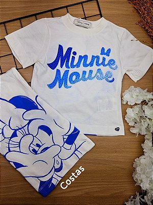 Blusa Minnie com Strass Branca Disney Animê