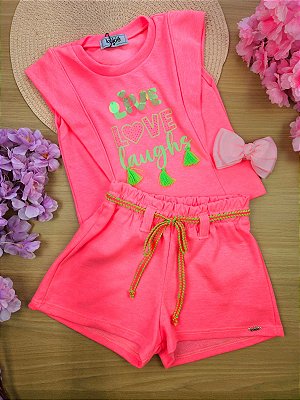 Conjunto de Blusa e Shorts em Malha Blend Kukiê