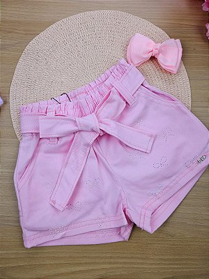 Short em Sarja Ônix com Elastano Kukiê